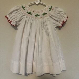 Baby Anavini hand smocked holiday dress